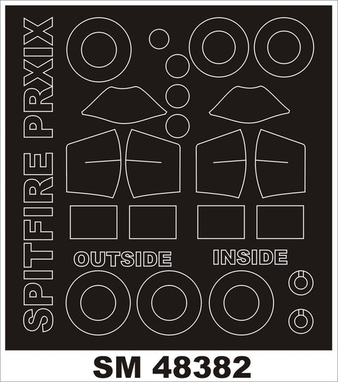 モンテックス SM48382 1/48 スピットファイア PRXIX(エアフィックス用) ミニマスク