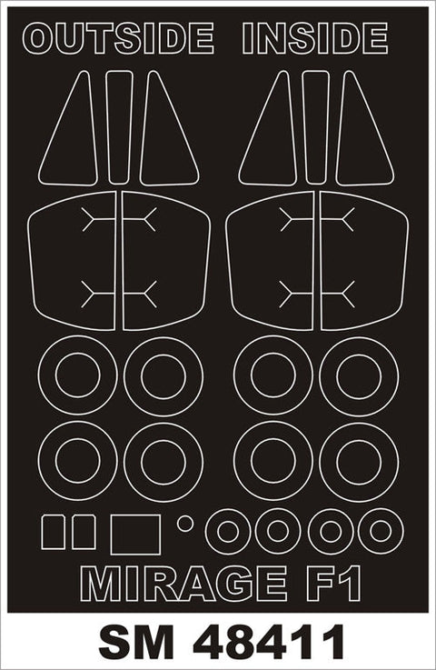 モンテックス SM48411 1/48 ミラージュ F1 CT/CR (キティホーク用) ミニマスク