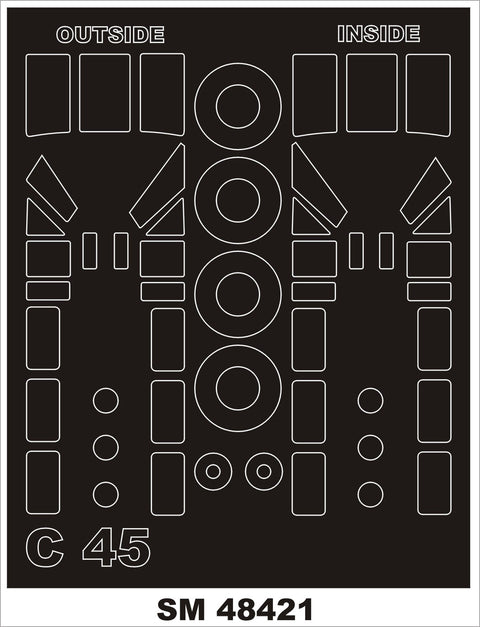 モンテックス SM48421 1/48 C-45/UC-45(ICM用) ミニマスク