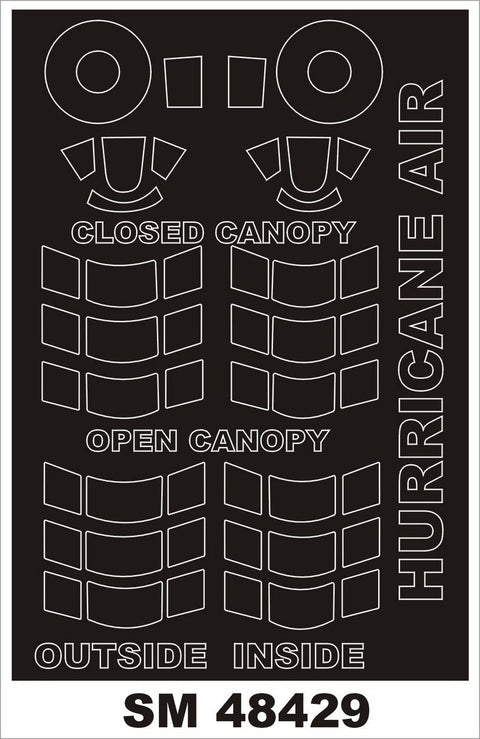 モンテックス SM48429 1/48 ハリケーン I (エアフィックス用) ミニマスク