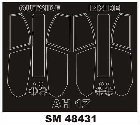 モンテックス SM48431 1/48 AH-1Z ヴァイパー(キティホーク用) ミニマスク