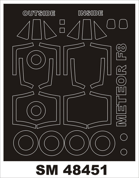 モンテックス SM48451 1/48 ミーティア F8(エアフィックス用) ミニマスク