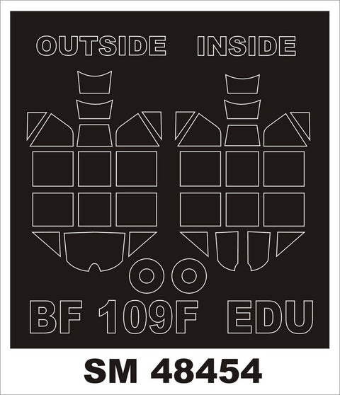 モンテックス SM48454 1/48 Bf 109F(エデュアルド用) ミニマスク