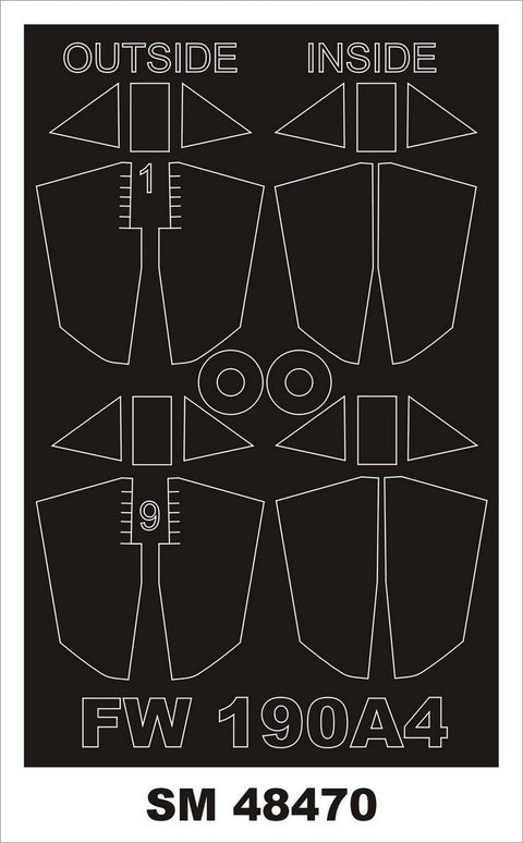 モンテックス SM48470 1/48 FW-190A-4(エデュアルド用) ミニマスク