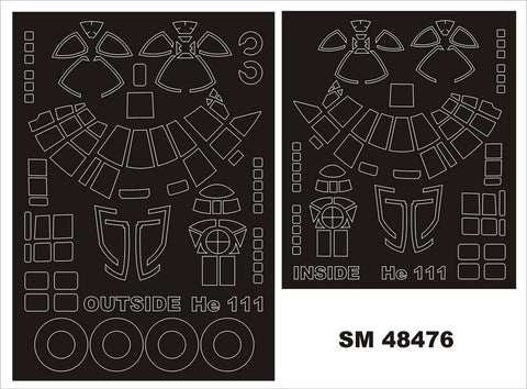 モンテックス SM48476 1/48 He 111H-3(ICM用) ミニマスク