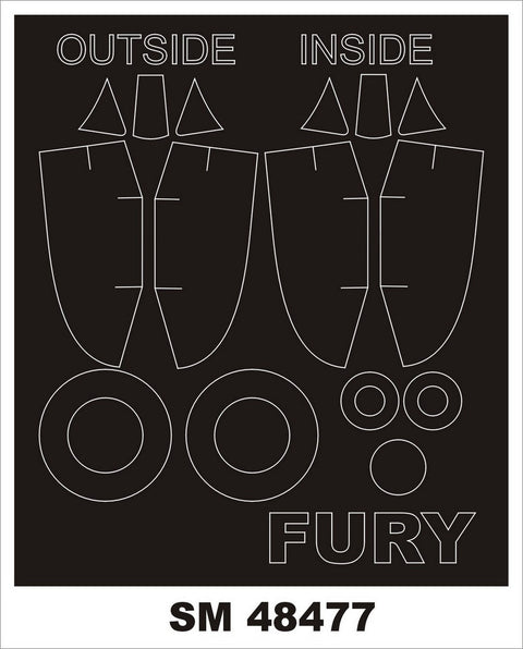 モンテックス SM48477 1/48 シーフューリー FB.11(エアフィックス用) ミニマスク