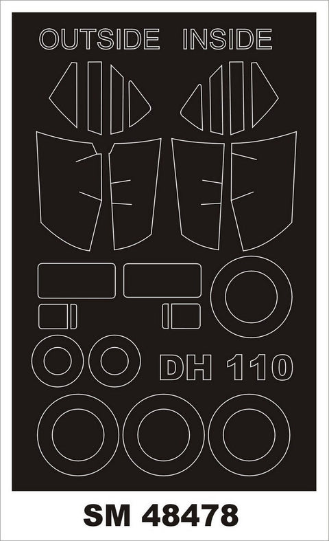 モンテックス SM48478 1/48 DH.110 FAW 2(トランぺッター用) ミニマスク