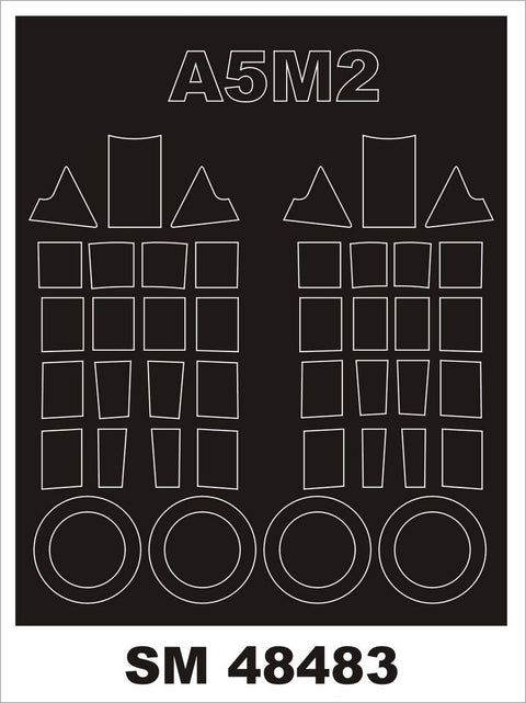 モンテックス SM48483 1/48 A5M2 海軍九六式二号艦上戦闘機一型 (初期型)(ファインモールド用) ミニマスク