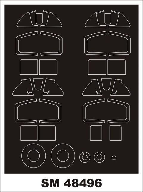 モンテックス SM48496 1/48 スピットファイア I(タミヤ用) ミニマスク