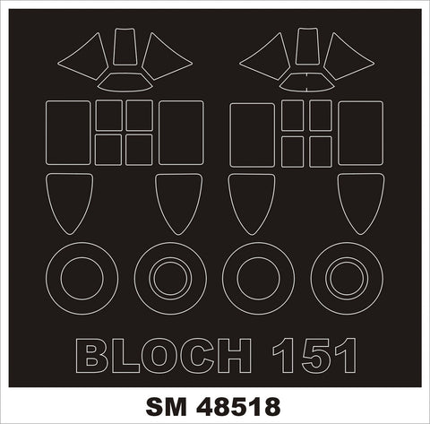 モンテックス SM48518 1/48 ブロック 151(ドラウイングス用) ミニマスク