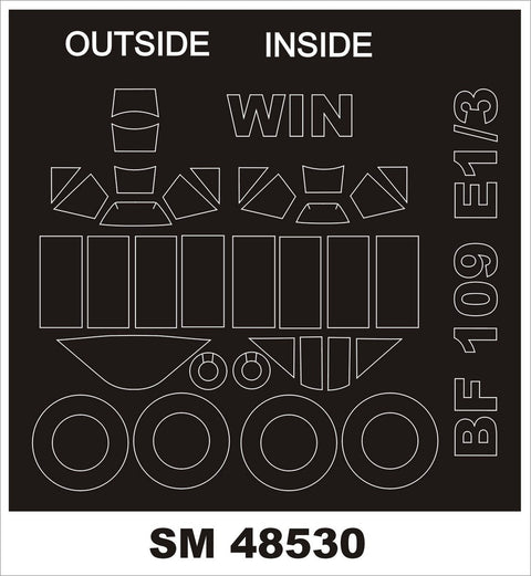 モンテックス SM48530 1/48 Bf 109E-1/3(ウィングジーキット用) ミニマスク