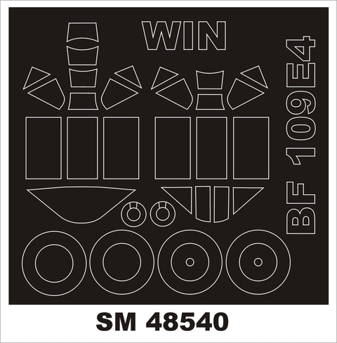 モンテックス SM48540 1/48 BF 109E-4(ウィングジーキット用) ミニマスク