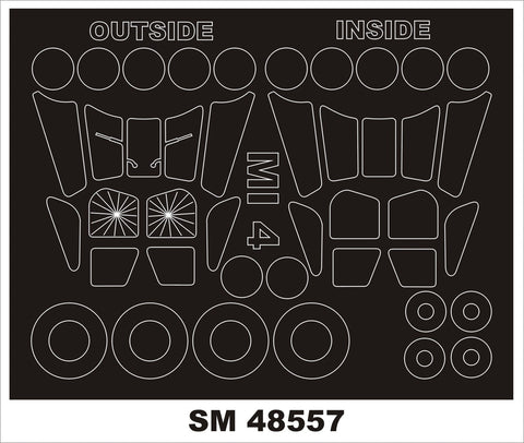 モンテックス SM48557 1/48 Mi-4(トランぺッター用) ミニマスク