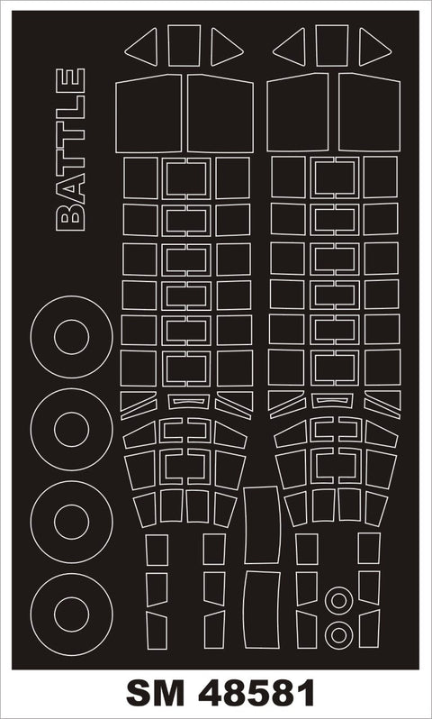 モンテックス SM48581 1/48 フェアリーバトル(トランぺッター用) ミニマスク