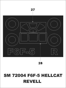 モンテックス SM72004 1/72 F6F-5 ヘルキャット(レベル用) ミニマスク