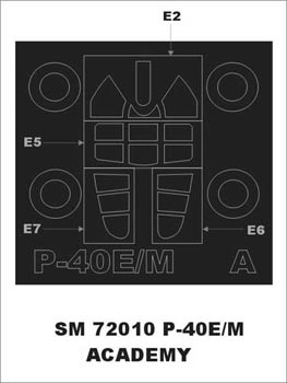 モンテックス SM72010 1/72 P - 40 E/M(アカデミー用) ミニマスク