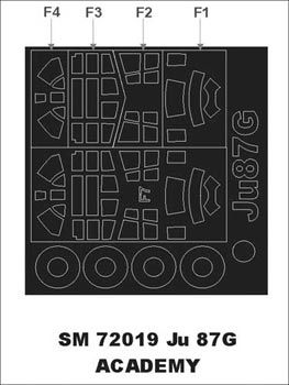 モンテックス SM72019 1/72 Ju-87 G(アカデミー用) ミニマスク