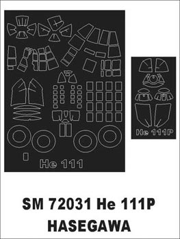 モンテックス SM72031 1/72 He-111 P(ハセガワ用) ミニマスク