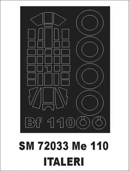 モンテックス SM72033 1/72 Bf-110G(イタレリ用) ミニマスク