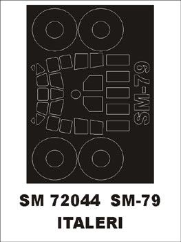 モンテックス SM72044 1/72 SM-79(イタレリ用) ミニマスク
