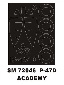 モンテックス SM72046 1/72 P-47D(アカデミー用) ミニマスク