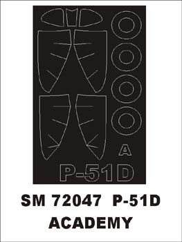 モンテックス SM72047 1/72 P-51D(アカデミー用) ミニマスク