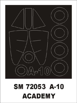 モンテックス SM72053 1/72 A-10 サンダーボルト(アカデミー用) ミニマスク