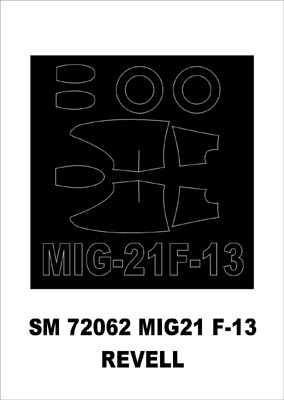 モンテックス SM72062 1/72 Mig-21F-13(レベル用) ミニマスク