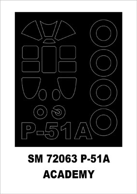 モンテックス SM72063 1/72 P-51A(アカデミー用) ミニマスク
