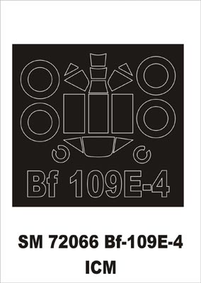 モンテックス SM72066 1/72 Bf 109E-4(ICM用) ミニマスク