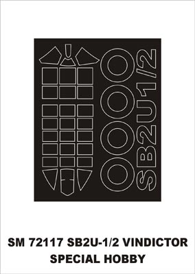 モンテックス SM72117 1/72 SB2U-1/2 ヴィンジケーター(スペシャルホビー用) ミニマスク
