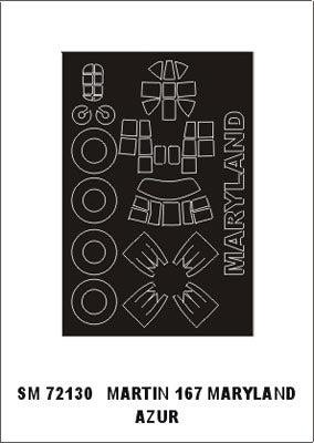 モンテックス SM72130 1/72 マーチン 167 マリーランド(アズール用) ミニマスク