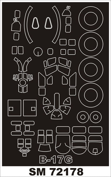 モンテックス SM72178 1/72 B-17G (レベル用) ミニマスク