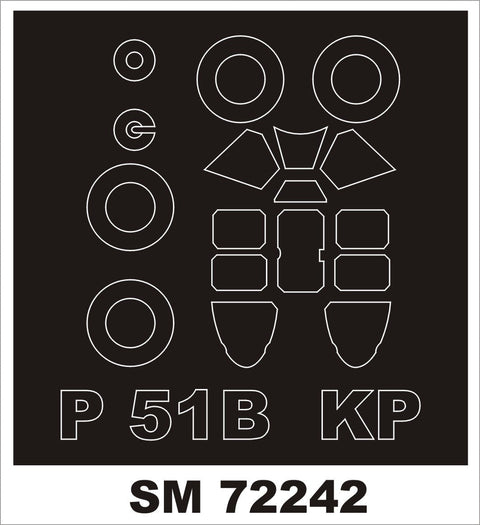 モンテックス SM72242 1/72 P-51B マスタング(KPモデル用) ミニマスク