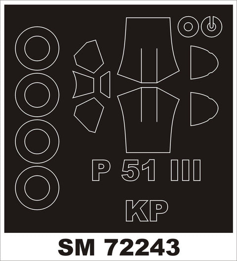 モンテックス SM72243 1/72 P-51 III マスタング(KPモデル用) ミニマスク