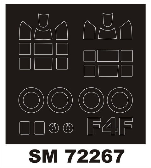 モンテックス SM72267 1/72 F4F-4 ワイルドキャット(エアフィックス用) ミニマスク