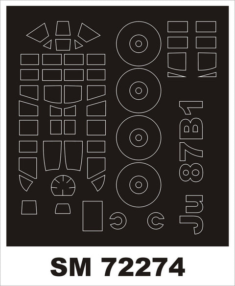 モンテックス SM72274 1/72 Ju-87B-1(エアフィックス用) ミニマスク