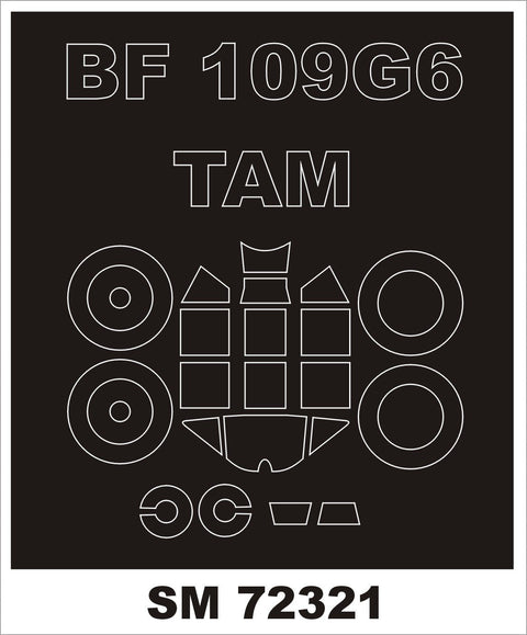 モンテックス SM72321 1/72 Bf 109G-6(タミヤ用) ミニマスク