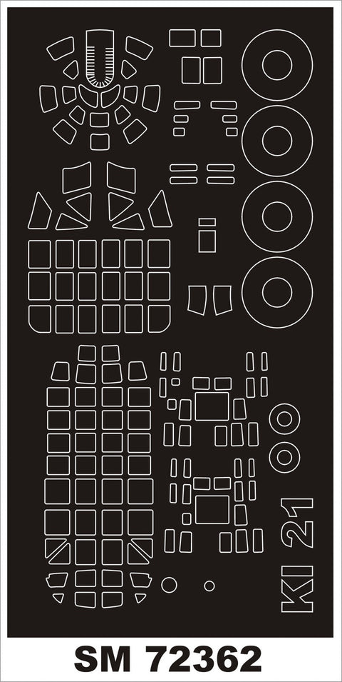 モンテックス SM72362 1/72 キ21 九七式重爆撃機(ICM用) ミニマスク