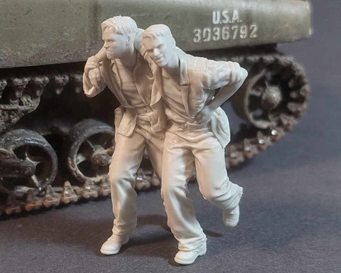パンツァーアート FI35-208 1/35 アメリカ海兵隊の負傷した戦車兵セット