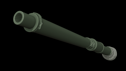 パンツァーアート GB35-157 1/35 M60A3用サーマルスリーブ付き(M68)砲身(汎用)