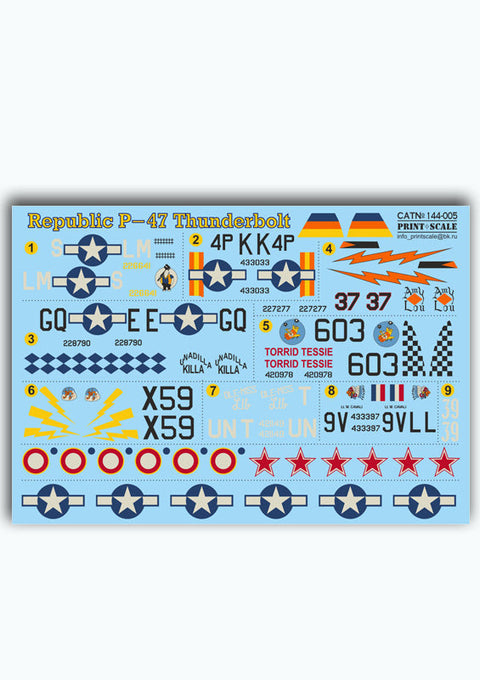 プリントスケール 144-005 1/144 リパブリック P-47 サンダーボルト