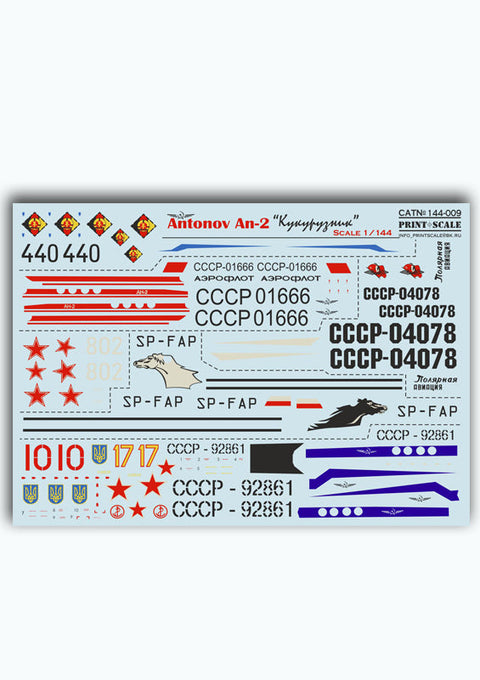 プリントスケール 144-009 1/144 アントノフ AN-2