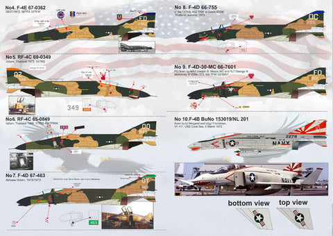 プリントスケール 144-010 1/144 F-4 ファントム ベトナム戦争