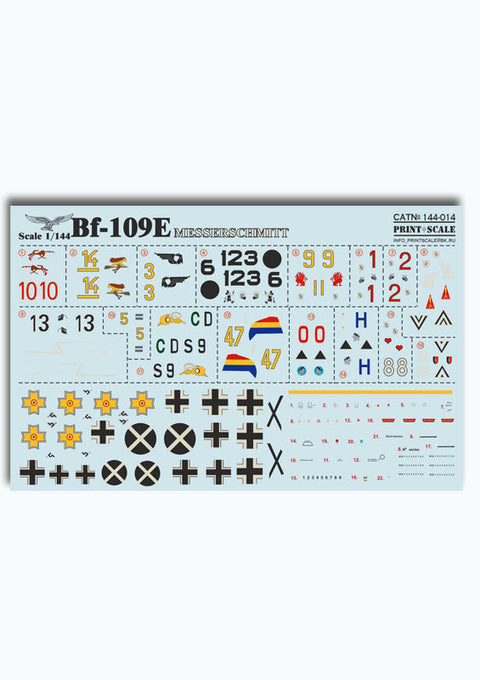 プリントスケール 144-014 1/144 メッサーシュミット Me-109 E