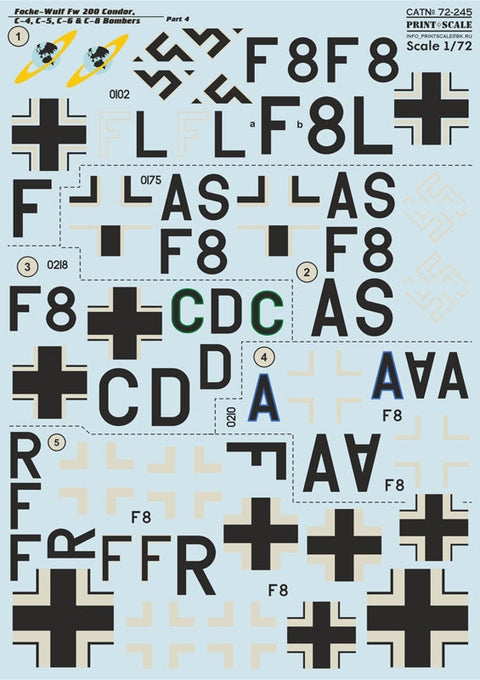 プリントスケール 72-245 1/72 フォッケルフ Ew 200 コンドル