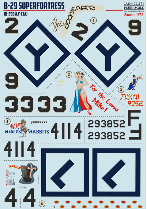 プリントスケール 72-271 1/72 ボーイング B-29 スーパーフォートレス Part 1