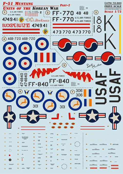 プリントスケール 72-300 1/72 F-51 マスタング Part 2