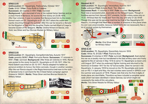 プリントスケール 72-301 1/72 イタリア空軍 WWI Part 2