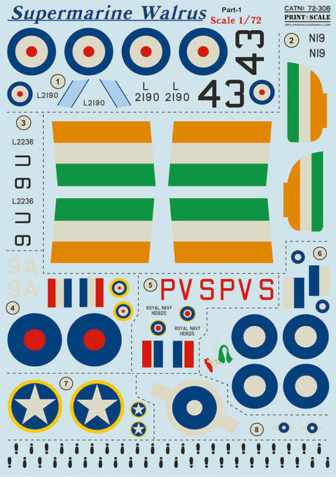 プリントスケール 72-308 1/72 スーパーマリン ウォーラス